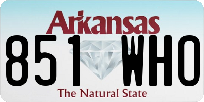 AR license plate 851WHO