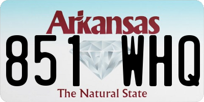 AR license plate 851WHQ