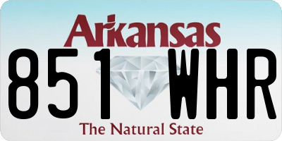 AR license plate 851WHR
