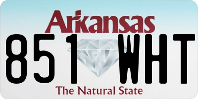 AR license plate 851WHT