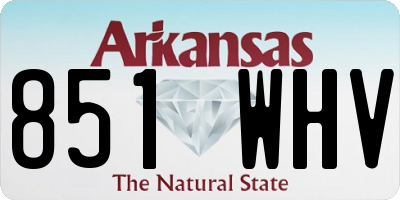AR license plate 851WHV