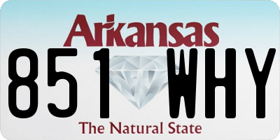 AR license plate 851WHY
