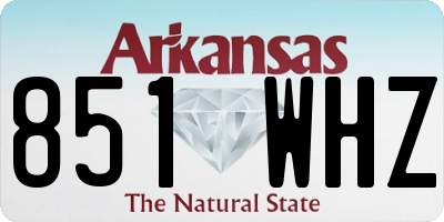 AR license plate 851WHZ