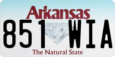 AR license plate 851WIA