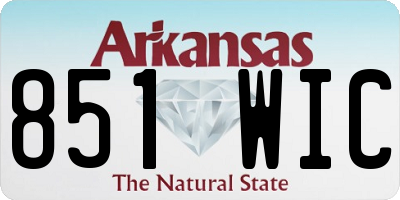 AR license plate 851WIC