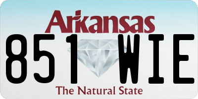 AR license plate 851WIE
