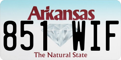 AR license plate 851WIF