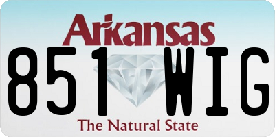 AR license plate 851WIG