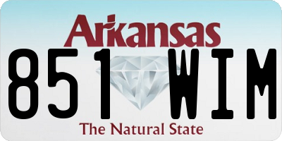 AR license plate 851WIM