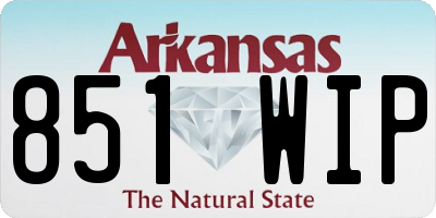 AR license plate 851WIP