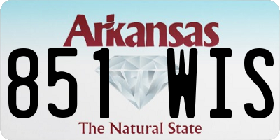 AR license plate 851WIS