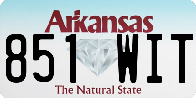AR license plate 851WIT