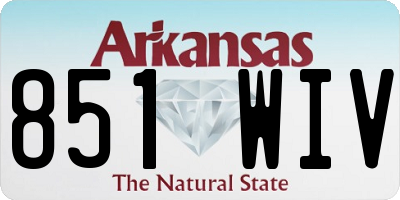 AR license plate 851WIV