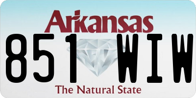 AR license plate 851WIW