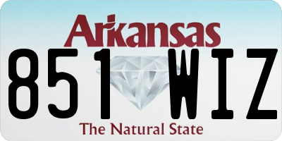 AR license plate 851WIZ