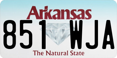 AR license plate 851WJA