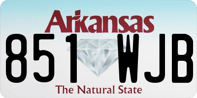 AR license plate 851WJB