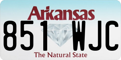 AR license plate 851WJC