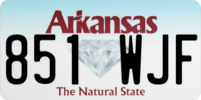 AR license plate 851WJF