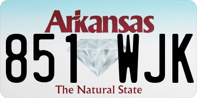 AR license plate 851WJK