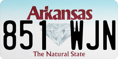 AR license plate 851WJN