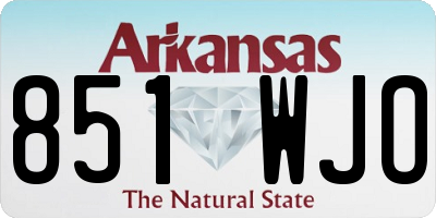 AR license plate 851WJO