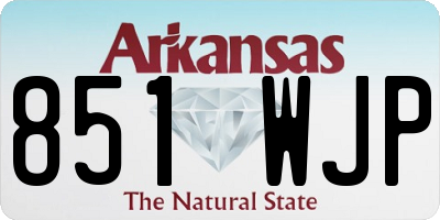 AR license plate 851WJP