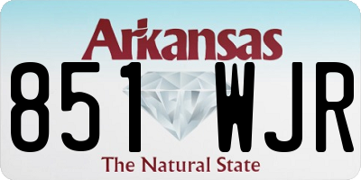 AR license plate 851WJR