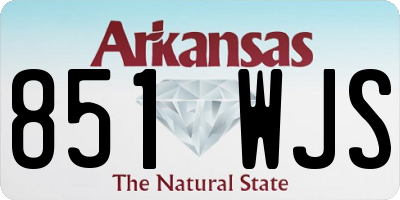 AR license plate 851WJS