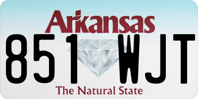 AR license plate 851WJT