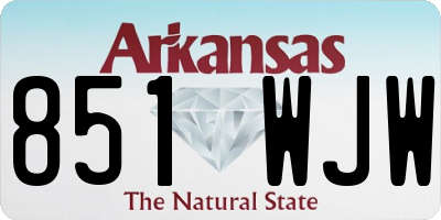 AR license plate 851WJW