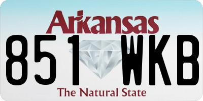 AR license plate 851WKB