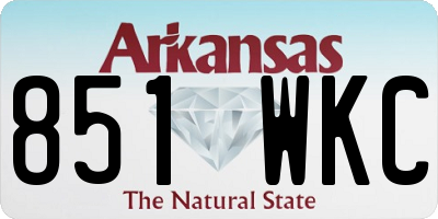 AR license plate 851WKC