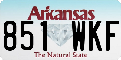 AR license plate 851WKF
