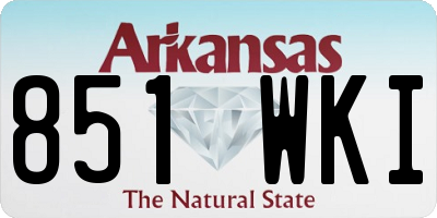AR license plate 851WKI