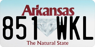 AR license plate 851WKL