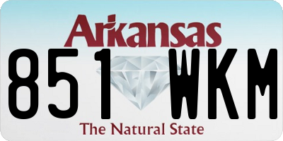 AR license plate 851WKM