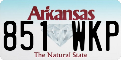 AR license plate 851WKP
