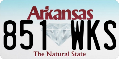AR license plate 851WKS