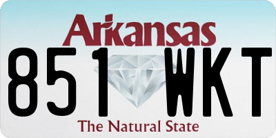 AR license plate 851WKT