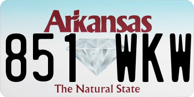 AR license plate 851WKW