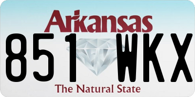 AR license plate 851WKX