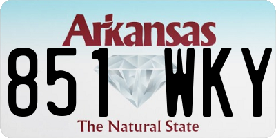 AR license plate 851WKY