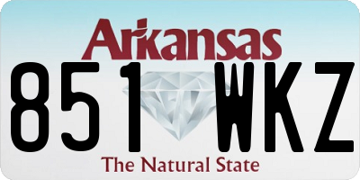 AR license plate 851WKZ