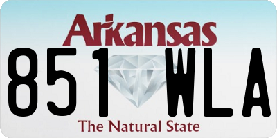 AR license plate 851WLA