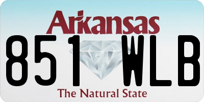 AR license plate 851WLB