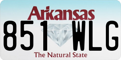 AR license plate 851WLG