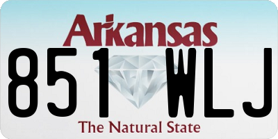 AR license plate 851WLJ