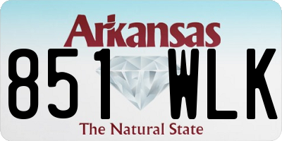 AR license plate 851WLK