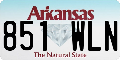 AR license plate 851WLN